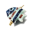 Ocean Themed Hand Painted Ceramic Porcelain Pendants PR-CBA0027-05G-04-2