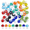 DICOSMETIC 40Pcs 8 Colors Handmade Evil Eye Lampwork Beads LAMP-DC0001-17-1