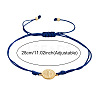 Vintage Metal Religion Saint Benedict Medal Link Adjustable Braided Nylon Cord Bracelets HF0966-3-2