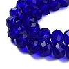 Handmade Imitate Austrian Crystal Faceted Rondelle Glass Beads X-G02YI0C4-2