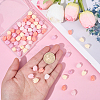80Pcs 4 Colors Synthetic Coral Beads FIND-SP0005-83-3