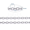 Tarnish Resistant 304 Stainless Steel Cable Chains CHS-P007-27P-03-3
