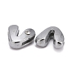 Letter Slider Beads for Watch Band Bracelet Making LS-ALRI-O012-V-NR-2