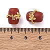 Frosted Natural Carnelian(Dyed & Heated) Column Beads GG-D002-13G-01-3