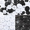100Pcs 10 Styles Resin Buttons RESI-YW0003-14-2