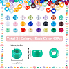 SUNNYCLUE 960Pcs 24 Colors Opaque Plastic Beads KY-SC0001-82-2