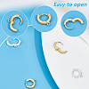 GOMAKERER 2 Pairs 2 Colors 925 Sterling Silver Hoop Earring Findings FIND-GO0001-69-3