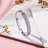 304 Stainless Steel Hinged Bangles for Women STAS-Z114-08P-2