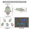   50Pcs 5 Colors Synthetic Luminous Stone Pendants PALLOY-PH0001-97-5