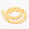 Natural Yellow Jade Beads Strands G-K115-10-10mm-2
