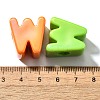 UV Plating Opaque Acrylic European Beads SACR-Z007-01W-3