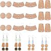 90Pcs 3 Style Unfinished Wood Connector Charms DIY-CA0004-66-1