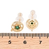 Brass Cubic Zirconia Stud Earring Findings EJEW-A155-03D-G-2