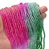 Transparent Painted Glass Beads Strands X-DGLA-A034-T2mm-A03-2