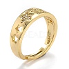 Brass Micro Pave Clear Cubic Zirconia Adjustable Rings RJEW-O044-10G-3