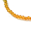 Faceted Rondelle Glass Beaded Necklace for Women NJEW-M208-01A-4