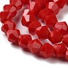 Opaque Solid Color Imitation Jade Glass Beads Strands GLAA-F029-P4mm-02-3