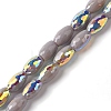 AB Color Plated Electroplate Beads Strands X-EGLA-H104-03D-1