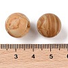 Natural Wood Lace Stone Wooden Jasper No Hole Sphere Beads G-K353-04C-23-3