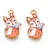 Painted Alloy Pendants PALLOY-P288-05G-04-1