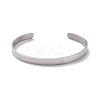 Non-Tarnish 304 Stainless Steel Open Cuff Bangle BJEW-G653-01P-03-1