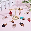 14Pcs 7 Styles Opaque Resin & Transparent Foil Resin Pendants RESI-SZ0001-83-4