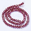 Electroplate Glass Beads Strands EGLA-A034-P3mm-B04-2