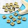 Brass Rhinestone Spacer Beads RSB074NF-04G-2