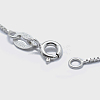 Anti-Tarnish Rhodium Plated 925 Sterling Silver Box Chain Necklaces STER-F039-45cm-04P-2