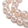 Baking Paint Pearlized Glass Pearl Round Bead Strands PEAR-H019-02D-01-4