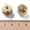 Halloween Printed Schima Wood European Beads WOOD-G023-07B-3