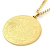 304 Stainlessa Steel Curb Chain Pendant Necklaces LS-NJEW-H034-06G-1
