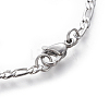 304 Stainless Steel Figaro Chain Bracelets BJEW-E369-05P-2