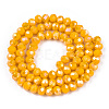 Electroplate Glass Beads Strands EGLA-A044-P8mm-B29-2