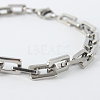 Rectangle 201 Stainless Steel Chain Bracelets X-BJEW-N240-06P-2