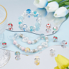 32Pcs 8 Colors Transparent Handmade Lampwork Beads LAMP-SC0001-37-4
