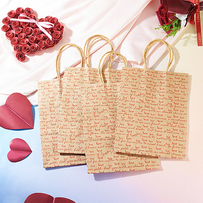 10Pcs Valentine's Day Paper Bags CARB-TADJ0001-01B-1
