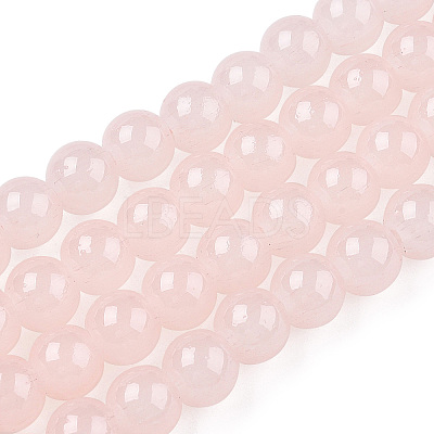 Baking Paint Imitation Jade Glass Round Bead Strands DGLA-Q021-8mm-41-1