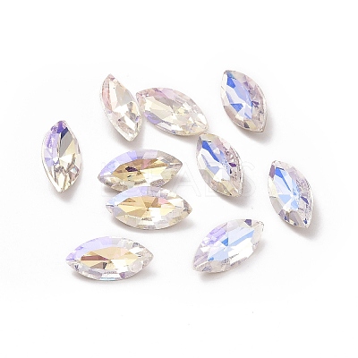 Glass Rhinestone Cabochons GGLA-P002-03A-08-1