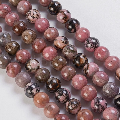 Natural Rhodonite Beads Strands G-K254-04-10mm-1