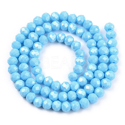Electroplate Glass Beads Strands EGLA-A034-P1mm-A06-1