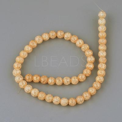 Synthetic Crackle Quartz Beads Strands GLAA-S134-8mm-07-1