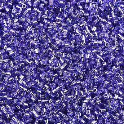 Baking Paint Silver Lined Glass Seed Beads SEED-H003-09G-1