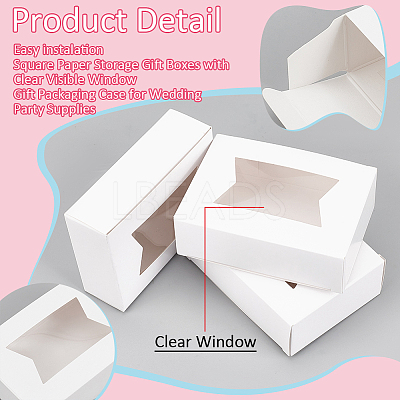 Rectangle Folding Paper Storage Boxes CON-WH0106-01B-02-1