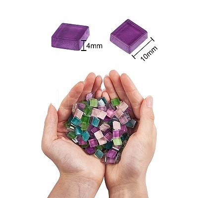 2 Bags 2 Colors Transparent Glass Cabochons GLAA-SZ0001-46C-1