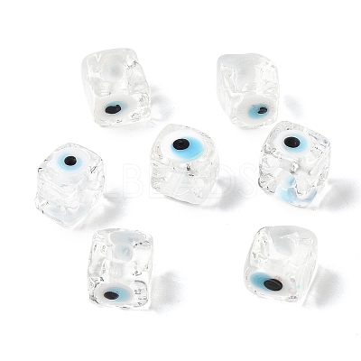Handmade Evil Eye Lampwork European Beads LAMP-G143-06I-1