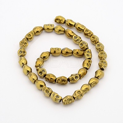 Electroplate Non-magnetic Synthetic Hematite Bead Strands G-J286-10-1