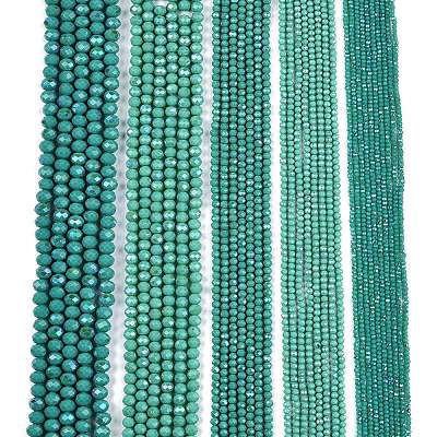Electroplate Opaque Solid Color Glass Beads Strands EGLA-A044-P1mm-L31-1