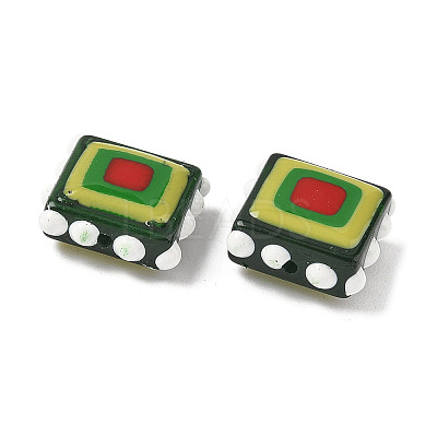 Baking Paint Glass Enamel Beads LAMP-S079-14G-1