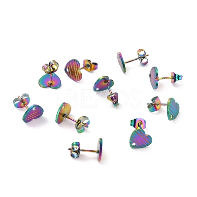Ion Plating(IP) 304 Stainless Steel Stud Earring Findings STAS-I183-03A-M-1